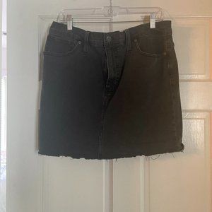 Madewell Stretch Denim Straight Black Jean Skirt Size 32